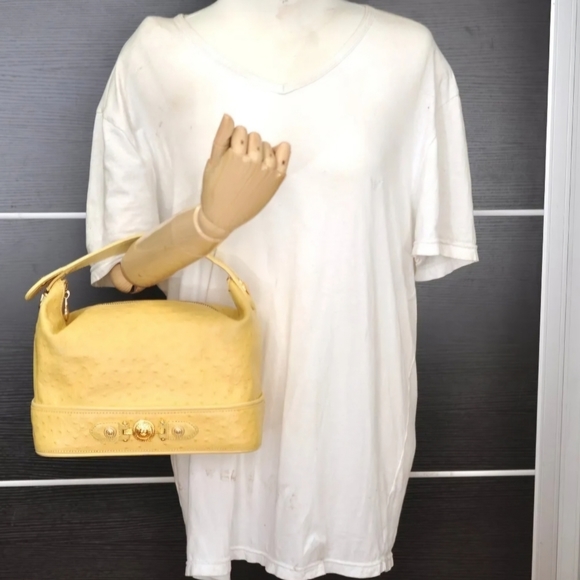 GIANNI VERSACE ostrich trunk bag main image 4